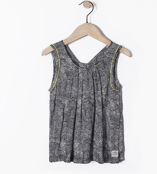 IKKS cargo sleeveless tunic top navy africain