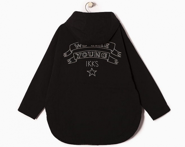 WAY by IKKS 100% jacket summer parka noir ---size S/14y left only---