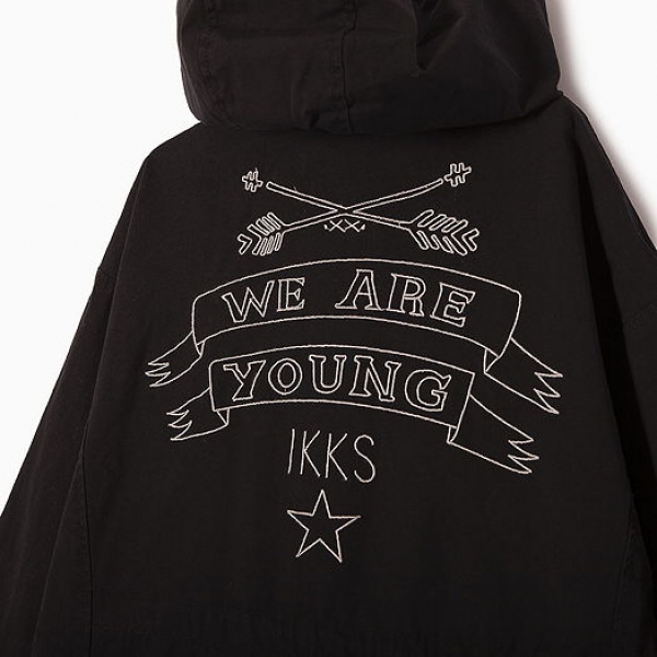 WAY by IKKS 100% jacket summer parka noir ---size S/14y left only---