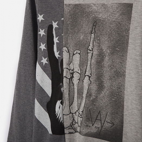 WAY by IKKS garcon College Rock longsleeve gris chiné ---size M/16y left only---