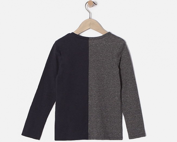 IKKS garcon electrik blue Trenn-Motiv Langarmshirt navy