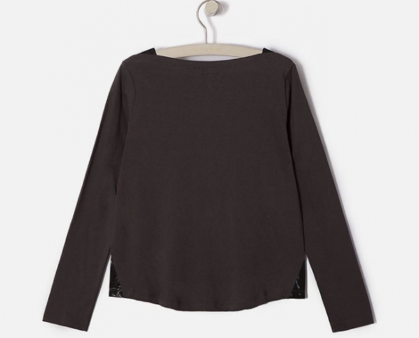 WAY by IKKS Girl Gang Game glamour top anthracite bis ---size S/14y left only---