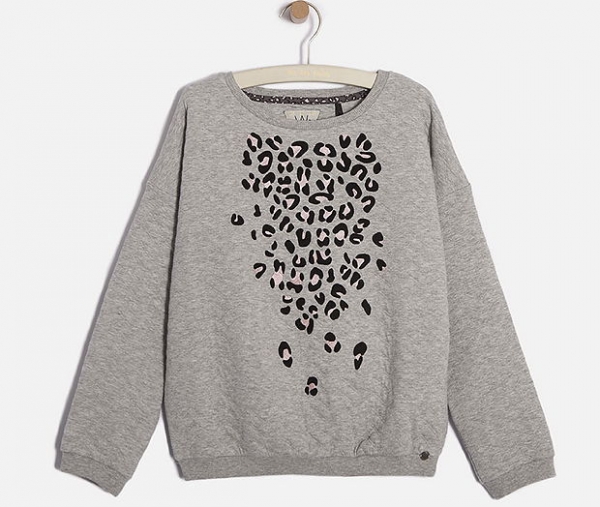 WAY by IKKS city black sweatshirt gris chiné