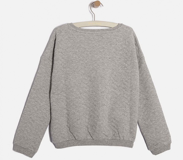 WAY by IKKS city black sweatshirt gris chiné