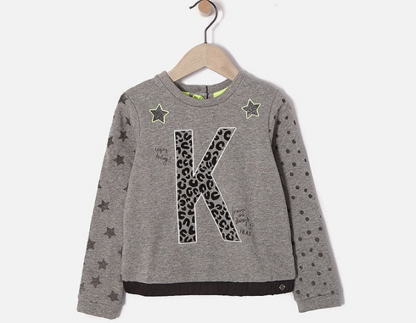 IKKS Neon Bitume sweatshirt gris chiné