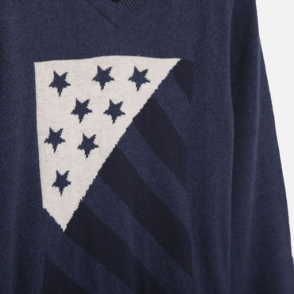 IKKS garcon electrik blue knitted pullover indigo