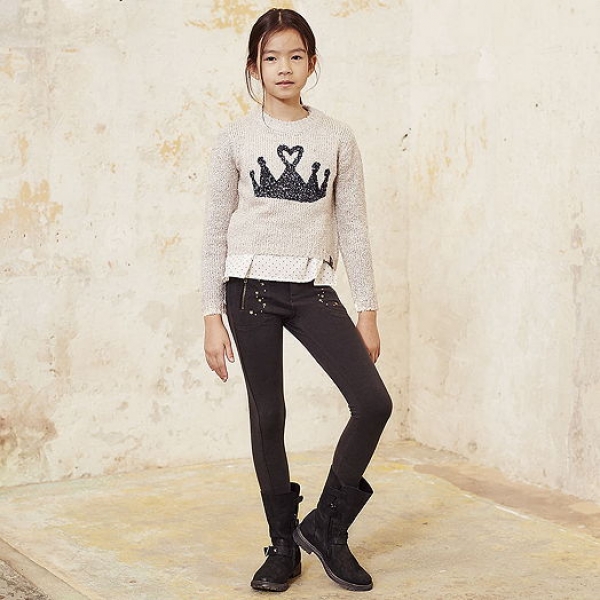 IKKS Nomad Chic jersey treggings gris anthracite