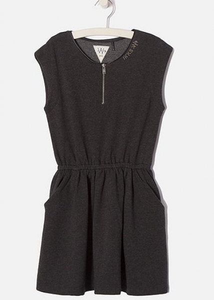 WAY by IKKS Campus 2in1 dress "YOU" lie de vin/anthracite