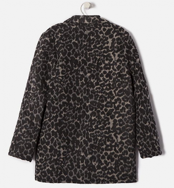 WAY by IKKS 100% jacket longblazer imprimé leopard beige