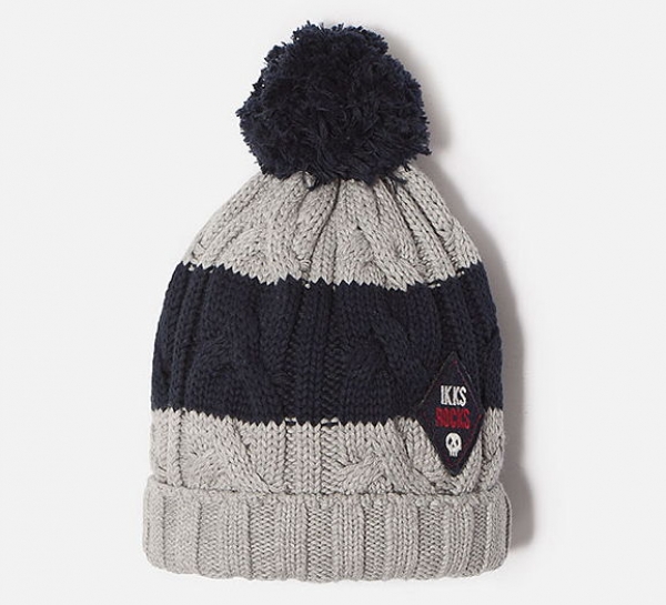 IKKS garcon cargo chic knitted hat gris chiné