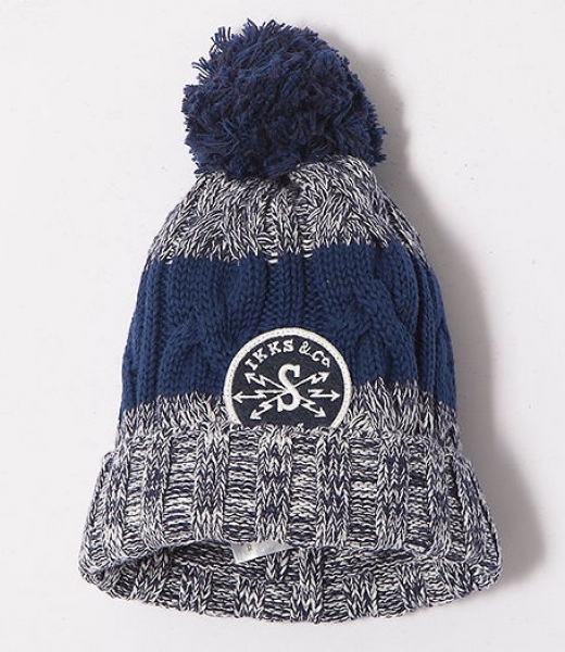IKKS garcon electrik blue knitted hat bleu dur