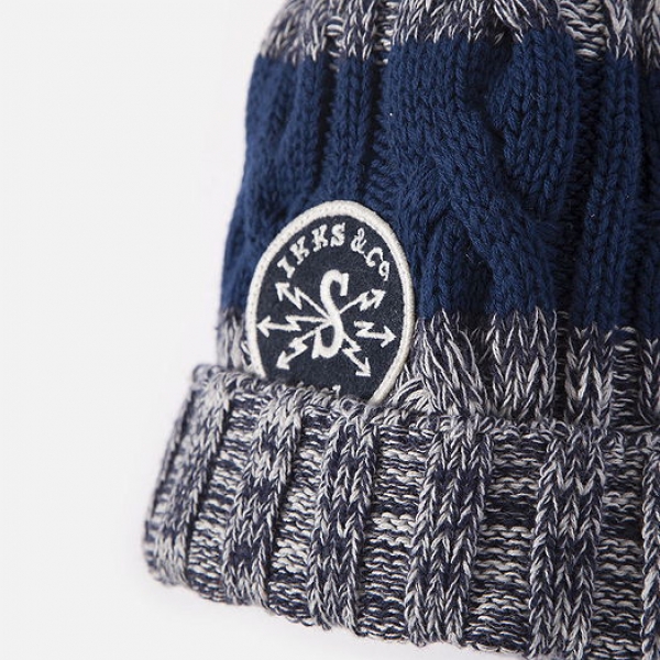 IKKS garcon electrik blue knitted hat bleu dur