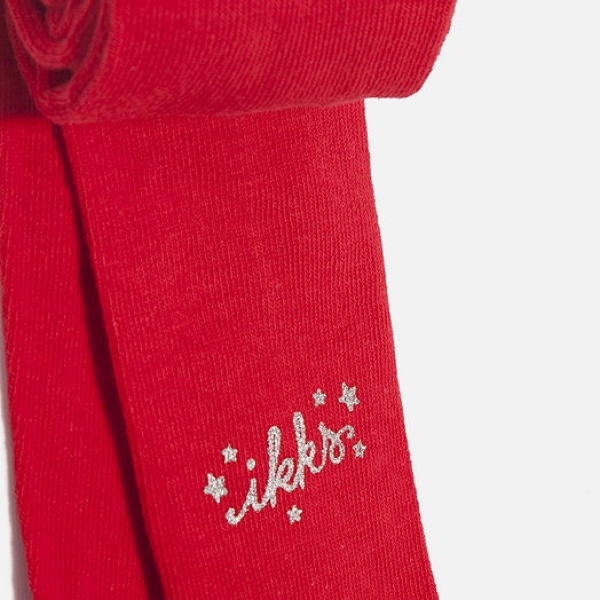 IKKS city black logo tights rouge