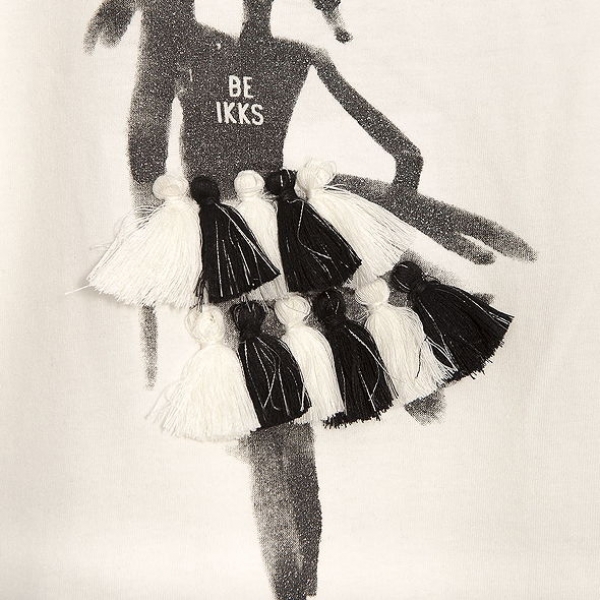 IKKS city road "girly" t-shirt blanc casse