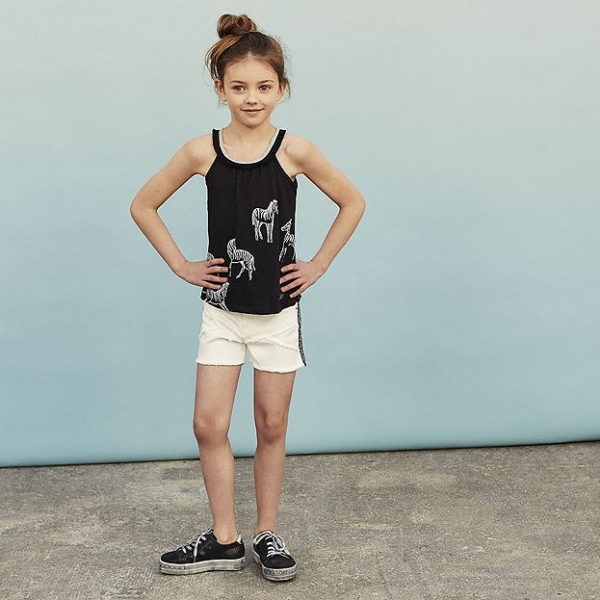 IKKS city road sleeveles top noir