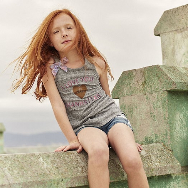 IKKS city couleur tanktop gris chiné foncé