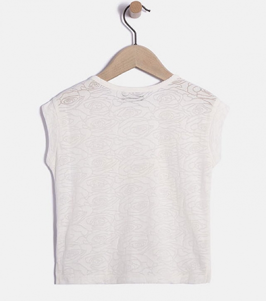 IKKS city road rose-dévoré top blanc casse