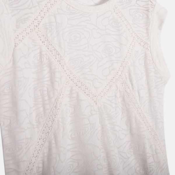 IKKS city road rose-dévoré top blanc casse