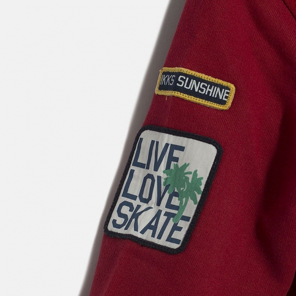 IKKS garcon Skate in Miami Kapuzen-Sweatjacke rouge moyen