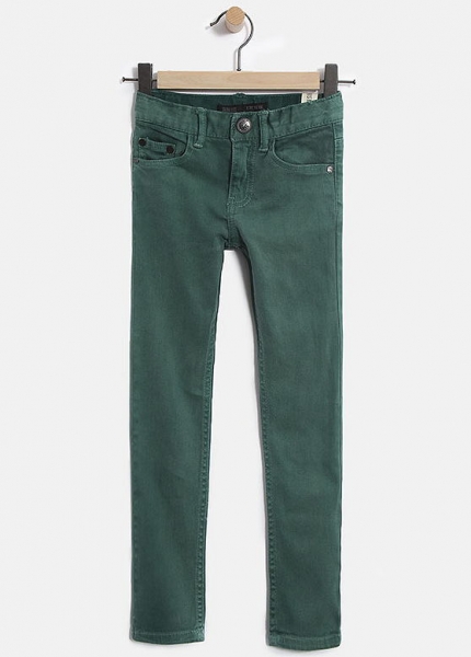 IKKS garcon city rock slim denim pants vert fonce