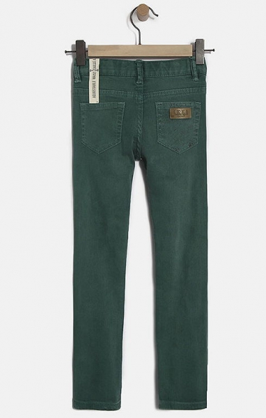 IKKS garcon city rock slim denim pants vert fonce