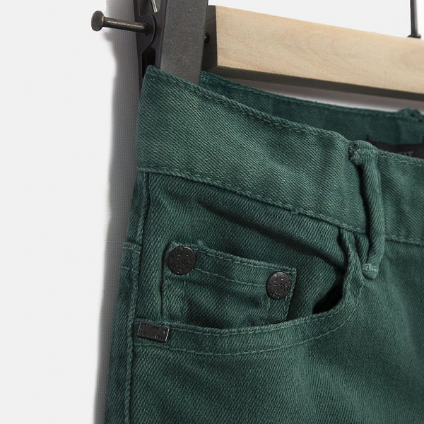 IKKS garcon city rock slim denim pants vert fonce