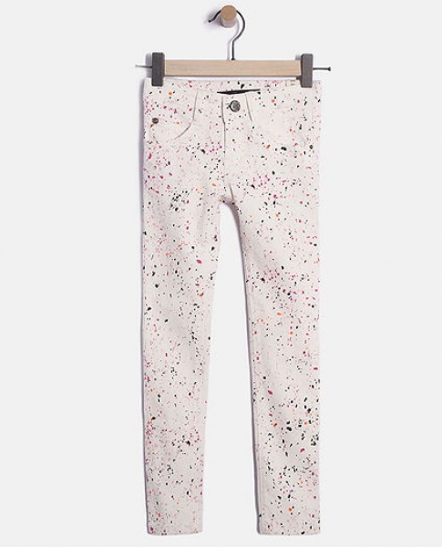 IKKS city couleur skinny denim pants "spots" rose moyen