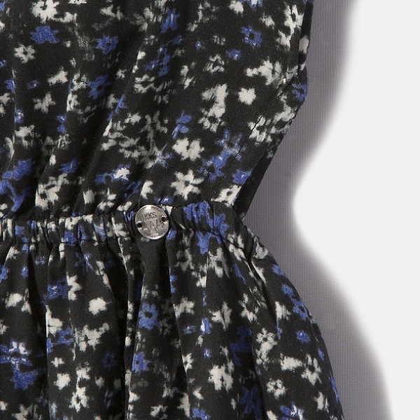 WAY by IKKS city black ärmelloses Blümchen-Kleid noir imprimé