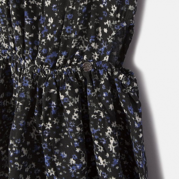 WAY by IKKS city black ärmelloses Blümchen-Kleid noir imprimé