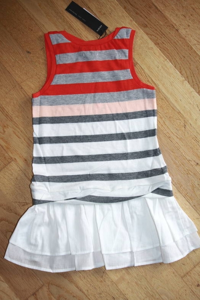 IKKS Sunday Sao Paulo sleeveless jerseydress raye corail ---size 5y left only---