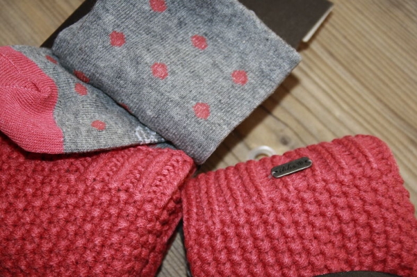 IKKS cargo cuff tights dark grey dots