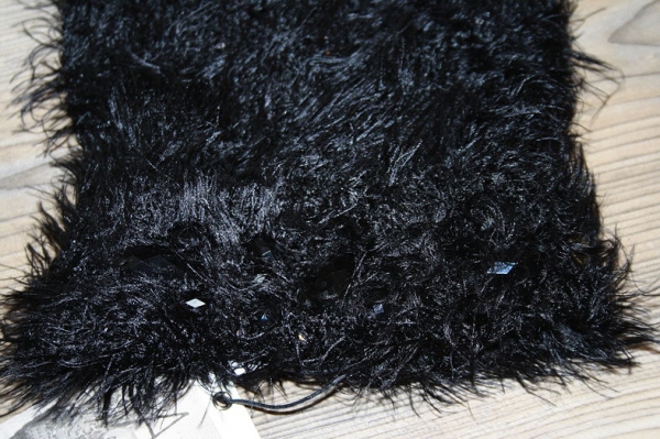 WAY by IKKS Girly Biker furry knitted hat noir