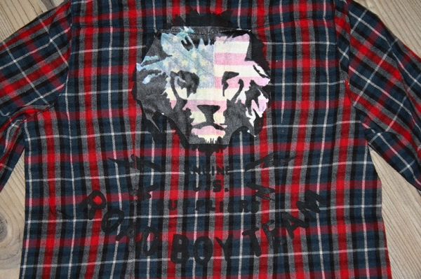 IKKS garcon city in Brooklyn checked shirt rouge fonce