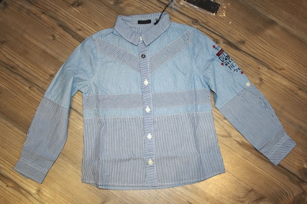 IKKS garcon city in Brooklyn shirt indigo rayures