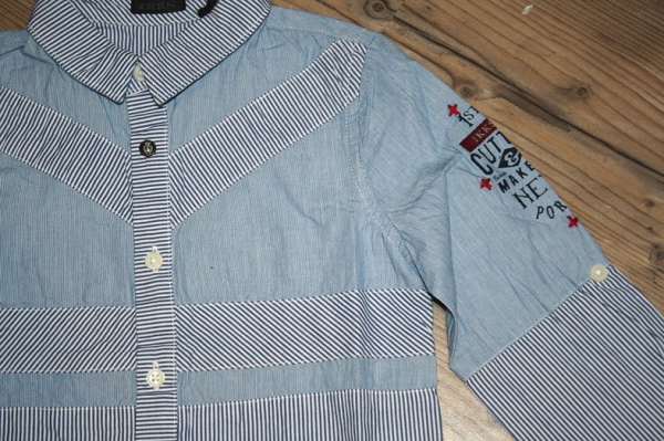 IKKS garcon city in Brooklyn shirt indigo rayures