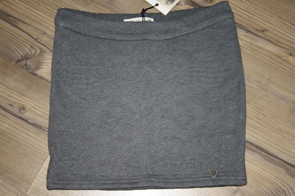 WAY by IKKS Girly Biker quilted skirt gris chiné moyen