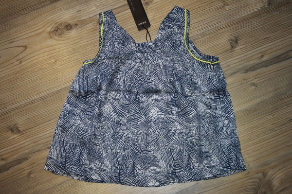 IKKS cargo sleeveless tunic top navy africain