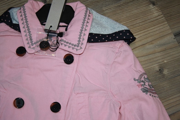 IKKS 100% jacket/city black short trenchcoat rose