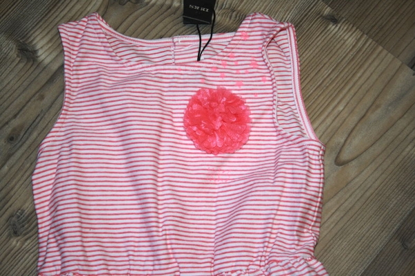 IKKS city couleur sleeveless jerseydress ray blanc/corail ---size 2y left only---