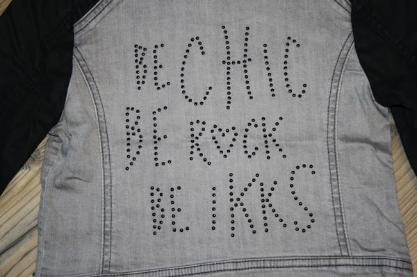 IKKS 100% jacket/city chic jeans blouson gris clair