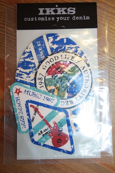 IKKS garcon army ethnik-funky logo patches bleu