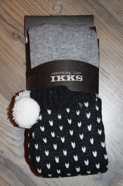 IKKS Neon Bitume cuff tights gris chiné