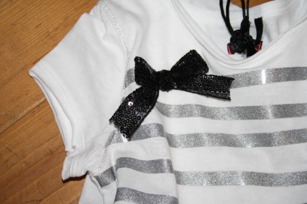 IKKS city black 2in1 top and t-shirt blanc ---size 5y left only---