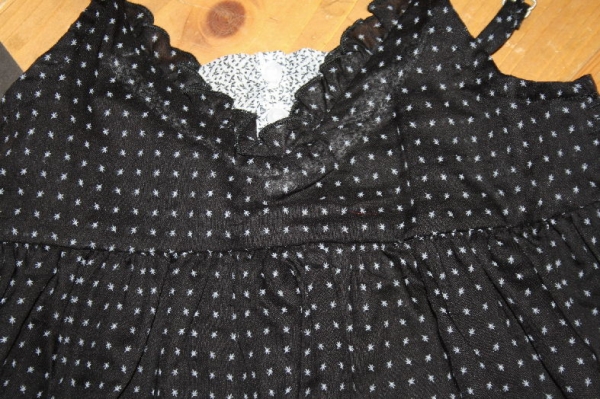 IKKS city black straps top imp noir etoiles