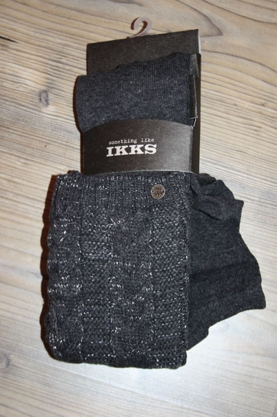 WAY by IKKS city black basic tights with cuffs anthracite