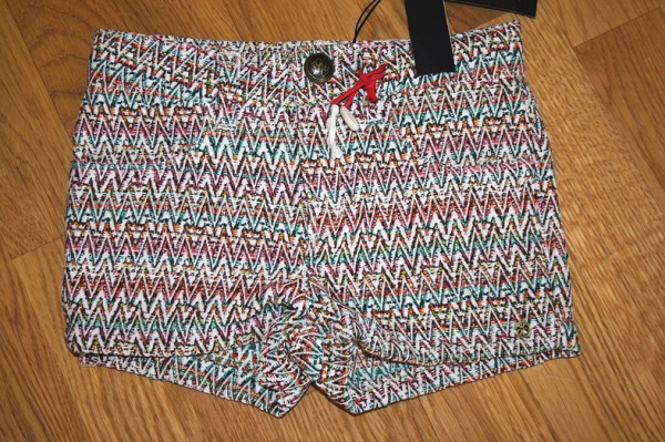 IKKS summer road jacquard shorts corail foncé