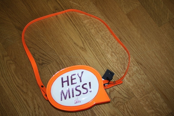 IKKS city couleur pochette/little bag "HEY MISS" orange fluo