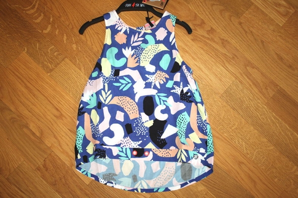 Sorry4theMess sleeveless tunic top bleu imprimé