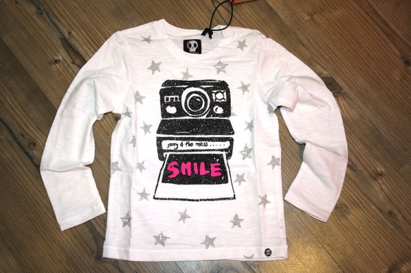 Sorry4theMess Langarmshirt "Smile" optic white