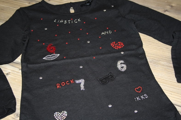 IKKS city black artwork longsleeve noir